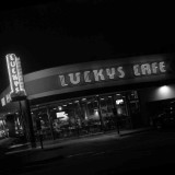 Film Noir Photo of Lucky's Cafe in Dallas, Texas